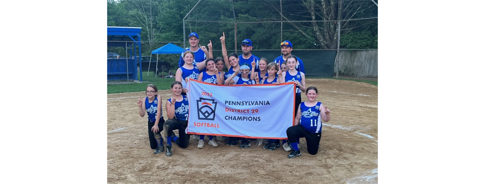 2023 Minors Softball District 29 Champions